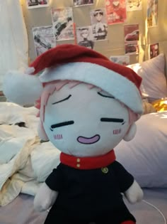 anime plush, Christmas hat, itadori yuiji in Christmas hat Itadori Yuji, Quran Quotes Inspirational, Kawaii Clothes, Plush Toys, Cute Drawings, Anime Guys