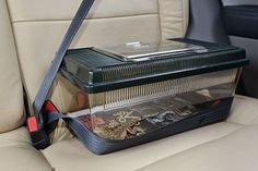 the back seat is filled with various items to use for storage in cars or suvs