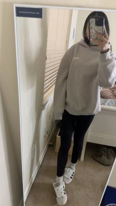 white fox hoodie, adidas campus, lululemon leggings White Fox Outfits, White Fox Hoodie, Hoodie Adidas, Fox Hoodie, Lazy Day Outfit, Adidas Campus, Lululemon Leggings, White Fox, Comfy Casual