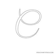 the letter c is made up of thin lines and has an oval shape on it