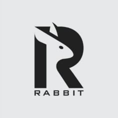 the logo for rabbit, which is designed in black and white with an image of a bird