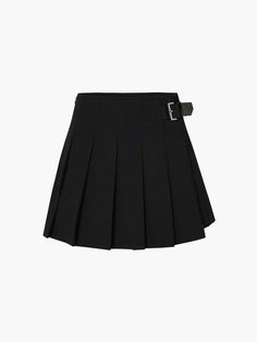 MO&Co. Women's Side Buckle Pleated Skirt Made from well-made fabric, this skirt is cut with precise pleats and has an A-line silhouette and side PU buckle detail. Complement the mini length with knee-high boots. Features : - Mini length with inner shorts- Concealed zip closure, side buckle details- Asymmetrical hem, pleated design Code: MBD2SKTT03The back length of size S is 39.2cmMATERIALS & CARE Material: 68.1% Polyester 29.5% Viscose 2.4% SpandexREMINDER: All items are measured manually. Plea Gray Skirt, Asymmetrical Hem, Asymmetric Hem, High Boots, Knee High Boots, Dress Collection, Pleated Skirt, Best Sellers, Knee High