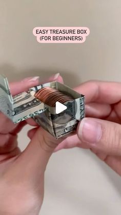 two hands holding money with the words easy treasure box for beginners