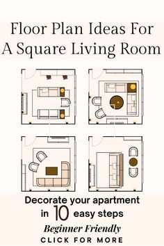 the floor plan for a square living room in 10 easy steps beginner friendly click for more