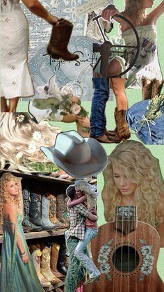 debut album, lots of greens, cowboy boots, country aesthetic, curly hair, teenage love Aesthetic Curly Hair, Boots Country, Country Aesthetic, Teenage Love, Taylor Swift Aesthetic, Debut Album, Cowboy Boots, Curly Hair, Swift