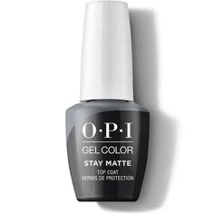 OPI GelColor - Stay Matte Top Coat 0.5 oz - #GC004 - Top & Base Coats - Nail Polish at Beyond Polish Matte Top Coat, Gel Designs, Uv Lamp, Stay True, Base Coat, Gel Color, Bottle Design, 30 Seconds, Good Grips