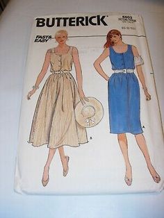 a women's dress pattern from butterick