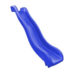 a blue plastic slide on a white background