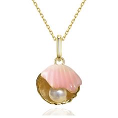 PRICES MAY VARY. 【Material】: Our delicate seashell pendant is made of high quality copper and plastic. The chain is gold plated stainless steel. Lead free, nickel free and hypoallergenic for your sensitive ears. 【Specs】: The clam shell pendant is about 0.6'' × 0.43''. Chain is about 17’’+2’’ long. The chain is sturdy with lobster claw clasp. Approx 0.24 ounce for each necklace. Lightweight and solid, won’t make your neck green. 【Summer Theme Jewelry!】The design of the small pendant is the pearl Green Seashell, Pink Seashell, Grunge Accessories, Seashell Pendants, Girls Beach, Mermaid Jewelry, Seashell Jewelry, Pendant Necklace Gold, Seashell Necklace