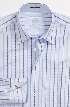 Luxury Formal Shirt With Vertical Stripes, Mens Pinstripe Dress Shirts, Luxury Striped Dress Shirt For Semi-formal Occasions, Semi-formal Striped Cotton Dress Shirt, Motif Ideas, Gents Shirts, Luxury Striped Semi-formal Shirt, Guys Style, Summer Suits Men