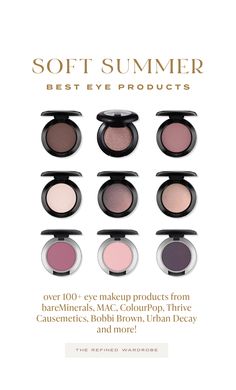 150+ Top Rated Products for Soft Summers Soft Summer Color Analysis, Summer Color Analysis, Eye Makeup Guide