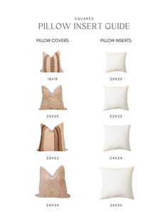 the pillow insert guide for pillows