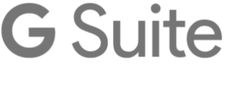 the g suitee logo is shown on a white background with grey letters and black lettering