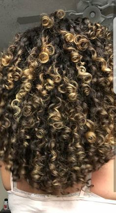 Coily Highlights, Curly Hair Highlights And Lowlights, Curly Hair With Highlights, Cute Curly Hairstyles, Beautiful Natural Hair