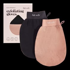 Exfoliating Glove 2pc Set - EXFOLIATING GLOVE BLACK & TERRACOTTABenefitsGLOWING SKIN: Exfoliate your way to glowing skin! This body scrubber glove massages and detoxifies the skin better than a regular body exfoliator glove for the body, leaving you with glowing and healthy skin.Leave the shower feeling reinvigorated & refreshed with this skin care must-have!Kitsch's body scrub exfoliator glove helps slough away dead skin cells, revealing softer, smoother skin. It's also great for preparing skin for shaving, as it helps to prevent ingrown hairs. The dead skin remover and body exfoliant glove also promotes better absorption of skincare products. - Exfoliating Glove 2pc Set Self Care Shower, Everything Shower Routine, Body Exfoliant, Popular Skincare, Bathroom Routine, Big Gift, Prevent Ingrown Hairs, Bathroom Necessities, Bday Wishlist