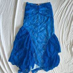 Urban Outfitters Mermaid Blue Lace Midi Skirt Xs Nwot Beautiful Blue - Fully Lined With Mermaid Tail Vibe Lace Midi Skirt, Mermaid Outfit, Lace Midi, Mermaid Tail, Women Skirts Midi, Blue Lace, Outfits Aesthetic, Aesthetic Outfits, Clothing Brand