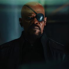 an image of a man with eye patch on his face in the movie x - men days of future past