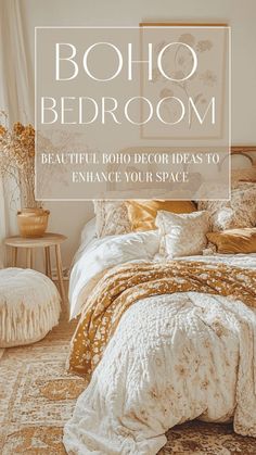 boho bedroom Classy Boho Bedroom, Boho Guest Bedroom Ideas, Boho Room Decor Ideas, Boho Rooms, Winter Bedroom Decor, Boho Bedroom Decor Ideas, Bedroom Beautiful, Fall Bedroom Decor, Winter Bedroom