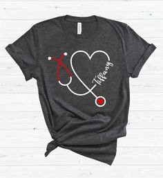 a t - shirt that says i love nurses with a stethoscope on it