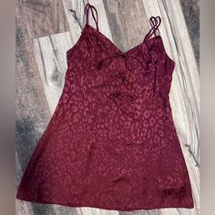 Nwt! Free People Mini Slip Dress- Sarin Embroidered Leopard Print. Bow Tie Detail & Adjustable Straps Color: Burgundy Super Cute Perfect For Spring And Summer Leopard Print Bow, Mini Slip, Mini Slip Dress, Free People Dress, Free People Dresses, Denim Fashion, Bow Tie, Leopard Print, Colorful Dresses