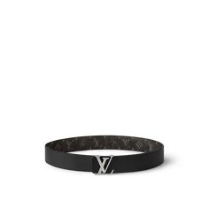 LOUIS VUITTON® - Lv Initiales 40mm Reversible Belt - Black Louis Belt, Louis Vuitton Gifts, Micro Bags, Luxury Belts, Trunk Bag, Reversible Belt, Silver Logo, Monogram Bag, Buckle Shoes