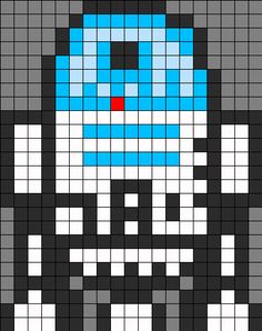 an image of a pixellated face with blue and white squares in the middle,