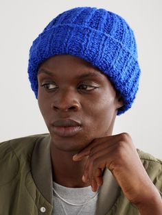 A Kind of Guise's ‘Chachani’ beanie is an easy way to add a pop of colour to your cold-weather wardrobe. It's knitted from a premium alpaca-blend with a generous amount of wool in a vibrant blue shade. Blue Wool Knitted Beanie, Blue Knit Winter Hat, Blue Wool Beanie, Blue Winter Beanie Cap, Blue Beanie For Winter, Blue Wool Hat For Winter, Outdoor Blue Knitted Beanie, Knitted Blue Beanie For Fall, Blue Beanie Hat For Winter