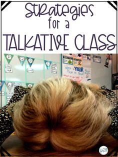 the back of a woman's head with text overlaying it that reads, stelatigas for a talkative class