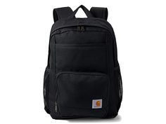 Carhartt 23 L Single-Compartment Backpack - Backpack Bags : Black : Keep your belongings safe in the Carhartt 23 L Single-Compartment Backpack that features a spacious design. 1200 denier polyester construction. Rain Defender DWR (durable water repellent) coating keeps your gear dry in light rain. Duravex base offers abrasion resistance, enhancing durability. Zippered closure. Top strap and two counter-fit shoulder straps. Padded air mesh back panel. Main compartment with laptop and tablet sleev Backpacks For Men, Carhartt Backpack Aesthetic, Backpack For College, Black Backpack For Streetwear, Carhartt Bag Backpacks, School Backpack, All Black Backpack, Cheap Black Backpack For On-the-go, Carhartt Backpack