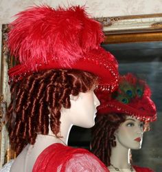 SASS Hat Victorian Style Hat Riding Hat by eastangelharborhats, $179.00 Red Brimmed Hat For Costume, Red Costume Hat, Fitted High Crown Hat For Carnival, Fitted High Crown Costume Hat For Carnival, Red Fitted Hat For Costume, Vintage Red Hats For Costume Party, Vintage Red Hat For Costume Party, Fitted Red Costume Hats And Headpieces For Costume Party, Elegant Hats For Carnival Costume Party