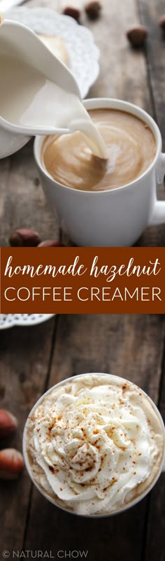 homemade hot chocolate coffee creamer with whipped cream