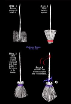 the instructions for how to make a broom