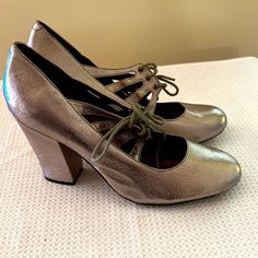 I Purchased The Shoes At Anthropologie Or Free People. I Was Surprised To See How Perfect Condition They Are Considering I Got Them A Long Time Ago. Vintage Art Deco Dream! Gold Mary Janes, Seychelles Shoes, Seychelles, Vintage Art Deco, Mary Janes, Anthropologie, Shoes Women Heels, Like New, Shoes Heels