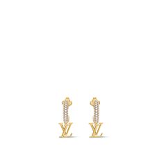 LOUIS VUITTON® - Lv Iconic Earrings - Gold Louis Vuitton Earrings, Color Dorado, Sparkling Crystal, Earrings Collection, Gold Tone Metal, Earrings Gold, Women Collection, All Fashion, Metallica