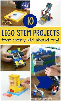 Oct 21, 2019 - Let's do some LEGO STEM projects! Build catapults, pulleys, candy machines, spinning tops, and more! Building instructions included. Lego Stem Activities, Lego School, Lego Candy Machine, Lego Stem, Lego Candy, Lego Math