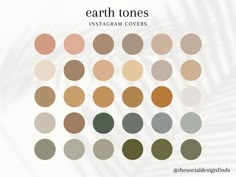 an image of earth tones with the text instagram covers