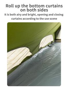 the inside of a tent that is covered with tarp