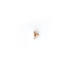 a single rose gold earring on a white background