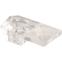 a clear plastic object on a white background