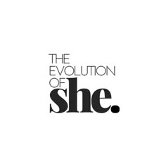 the evolution of she logo in black and white