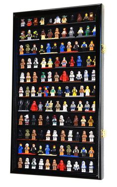 120 Lego Men Miniatures / Legos / Minifigures Display Case Cabinet - sfDisplay.com Figurines Display, Mini Figure Display, Lego Men, Lego Minifigure Display, Figurine Display, Lego Display, Lego Man, Lego Room, Lego Storage