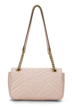 Find GUCCI Gg Marmont Shoulder Bag on Editorialist. This Gucci GG Marmont shoulder bag features a quilted design, a gold tone interlocking GG logo, a push lock closure, and a chain strap. It can be worn on the shoulder or crossbody. Gold Quilted Top Handle Bag, Gucci Gold Shoulder Bag With Detachable Strap, Gucci Quilted Leather Shoulder Bag, Gucci Gold Top Handle Shoulder Bag, Designer Gucci Quilted Bags, Luxury Quilted Gucci Bag, Designer Quilted Gold Bags, Gucci Shoulder Bag With Chain Strap, Gucci Shoulder Bag With Chain Strap For Everyday Use