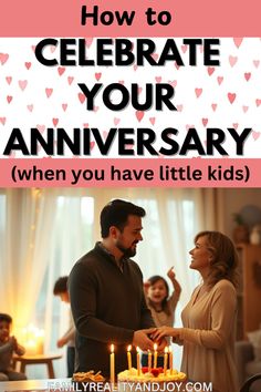 happy couple celebrating their anniversary with kids at home Ideas For Anniversary At Home, Anniversary At Home, Honeymoon Pictures, Young Parents, Wedding Anniversary Celebration, Order Pizza, Past Love, Romantic Picnics, When You Were Young