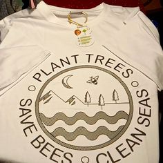 Thick Cotton Unisex White T Shirt. Generous In Size. Awesome Shirt. Next Business Day Shipping. Tree Hugger, Source Unknown, White T Shirt, White Tshirt, White T, Trees To Plant, Cool Shirts, Bee, Tee Shirts