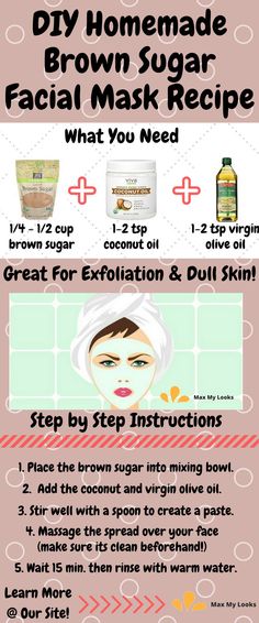 Try this DIY homemade brown sugar face mask recipe. It's perfect for exfoliating when your skin looks dull and needs a boost. #facemask #skincare #beauty #DIY #natural Homemade Brown Sugar, Honey Face Mask, Tumeric Face Mask, Charcoal Face Mask, Homemade Shampoo, Face Scrub Homemade, Brown Spots On Face