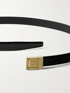 Find SAINT LAURENT Glossed-leather Belt on Editorialist. SAINT LAURENT's belt adds a chic touch to any outfit. It's been made in Italy from glossy leather and secures with a sleek gold-tone buckle engraved with the label's famous moniker. Corset Belt, Black Belt, Belts For Women, Leather Belt, Yves Saint Laurent, Saint Laurent, Gold Tones, In Italy, Sleek