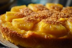 a pineapple upside down cake on a plate