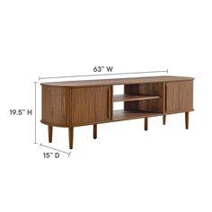 the sideboard is shown with measurements for it