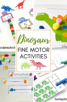 dinosaur fine motor activities for toddlers and preschoolers to learn how to use them