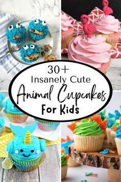 animal cupcakes Animal Cupcake Ideas, Animal Cupcakes For Kids, Fun Cupcakes For Kids, Cute Animal Cupcakes, Paw Cupcakes, Polar Bear Cupcake, Lion Cupcakes, Cupcakes For Kids